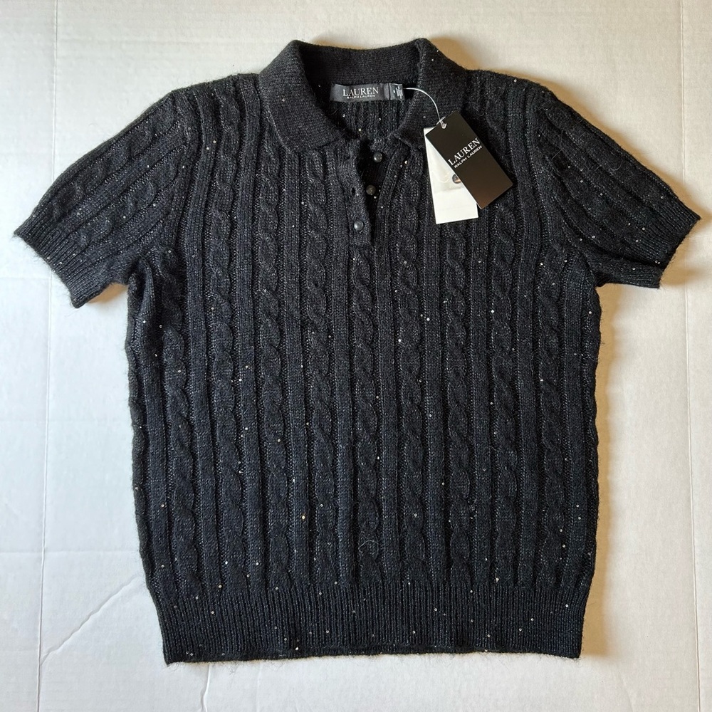 Lauren Ralph Lauren Wool Blend Cable Sweater - Picture 3 of 8
